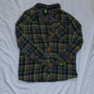 Green and blue flannel